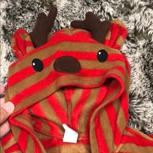 Reindeer baby boy fleece hoodie/jacket sz 6-12MO